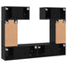 Set comodă TV 6 pcs Stejar negru 80 x 30 x 30 cm Lemn compozit - WALTI WALTI