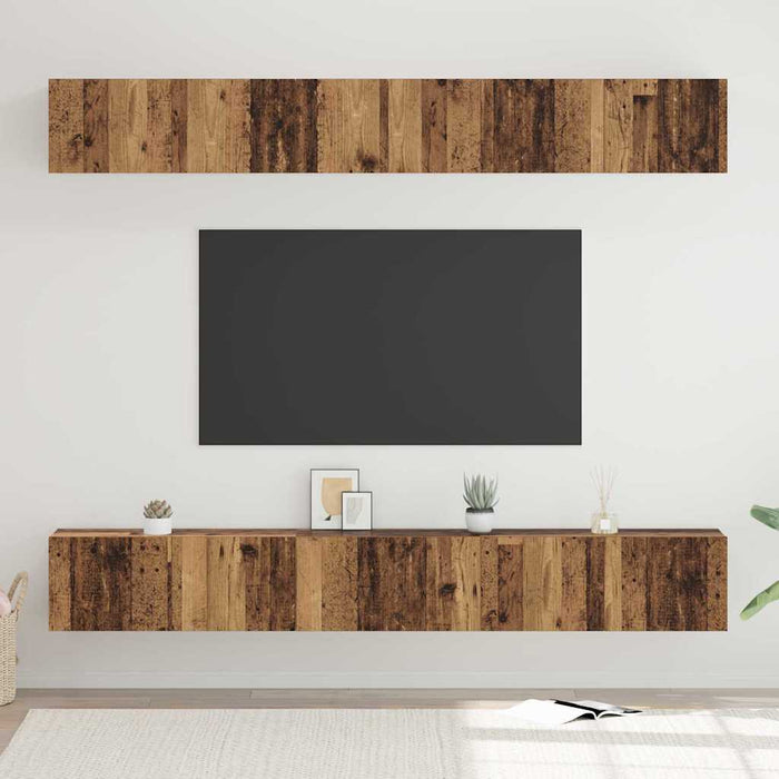 Set comodă TV 6 pcs Lemn vechi 60 x 30 x 35 cm Lemn compozit - WALTI WALTI