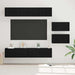 Set comodă TV Pe perete 6 pcs Stejar Negru Lemn compozit - WALTI WALTI