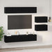 Set comodă TV Pe perete 6 pcs Stejar Negru Lemn compozit - WALTI WALTI