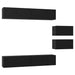 Set comodă TV Pe perete 6 pcs Stejar Negru Lemn compozit - WALTI WALTI
