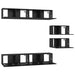Set comodă TV Pe perete 6 pcs Stejar Negru Lemn compozit - WALTI WALTI