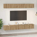 Set comodă TV cu raft 6 pcs stejar artizanal 60 x 30 x 35 cm - WALTI WALTI