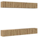 Set comodă TV cu raft 6 pcs stejar artizanal 60 x 30 x 35 cm - WALTI WALTI