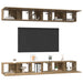 Set comodă TV cu raft 6 pcs stejar artizanal 60 x 30 x 35 cm - WALTI WALTI