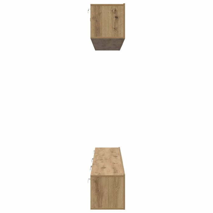 Set comodă TV cu raft 6 pcs stejar artizanal 60 x 30 x 35 cm - WALTI WALTI