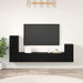 Dulap pentru TV pe Perete 3 pcs Stejar Negru Lemn compozit - WALTI WALTI