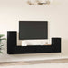 Dulap pentru TV pe Perete 3 pcs Stejar Negru Lemn compozit - WALTI WALTI