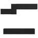 Set comodă TV 7 pcs Stejar negru 60 x 30 x 30 cm Lemn compozit - WALTI WALTI