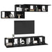 Set comodă TV 7 pcs Stejar negru 60 x 30 x 30 cm Lemn compozit - WALTI WALTI