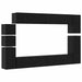 Set comodă TV Pe perete 9 pcs Stejar Negru Lemn compozit - WALTI WALTI