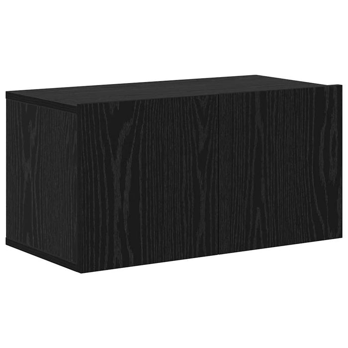 Unități TV Pe perete 4 pcs Stejar Negru Lemn compozit - WALTI WALTI