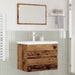 Set de mobilier pentru baie 3 pcs Lemn Vechi Lemn compozit - WALTI WALTI
