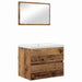Set de mobilier pentru baie 3 pcs Lemn Vechi Lemn compozit - WALTI WALTI