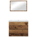 Set de mobilier pentru baie 3 pcs Lemn Vechi Lemn compozit - WALTI WALTI