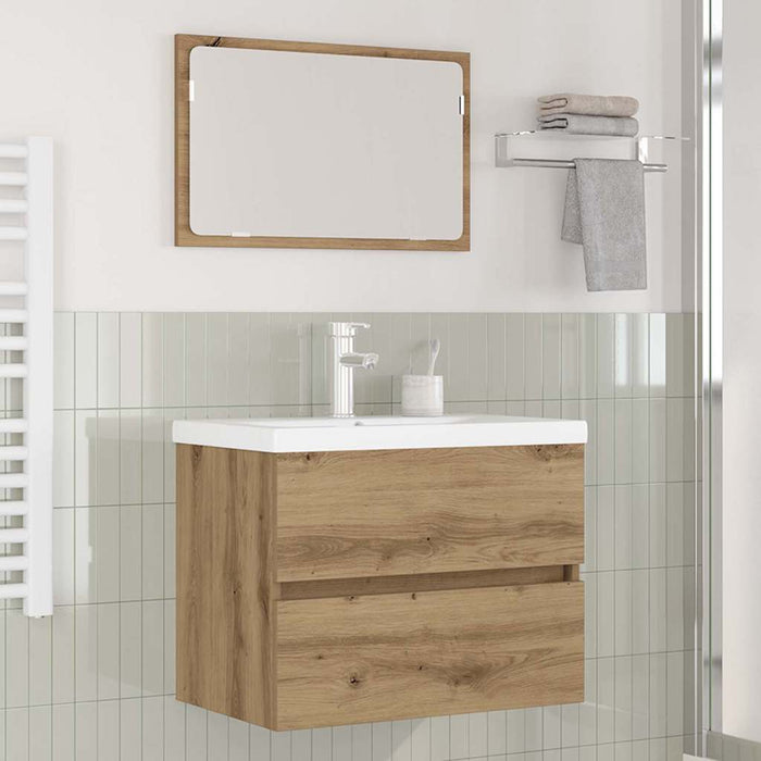 Set de mobilier pentru baie cu sertar 3 pcs Stejar Artizanal - WALTI WALTI