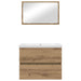 Set de mobilier pentru baie cu sertar 3 pcs Stejar Artizanal - WALTI WALTI