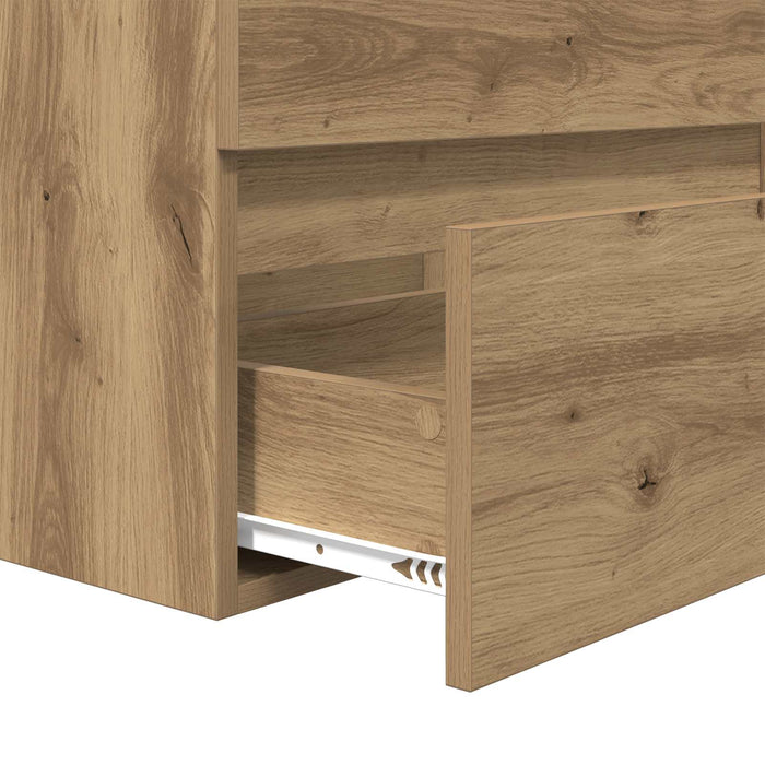 Set de mobilier pentru baie cu sertar 3 pcs Stejar Artizanal - WALTI WALTI