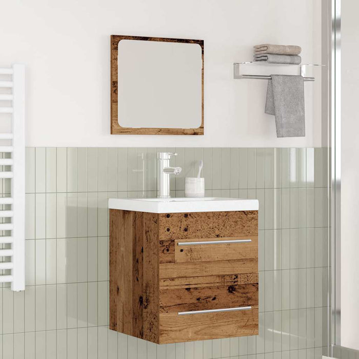 Set de mobilier pentru baie 2 pcs Lemn vechi 41 x 38.5 x 48 cm - WALTI WALTI