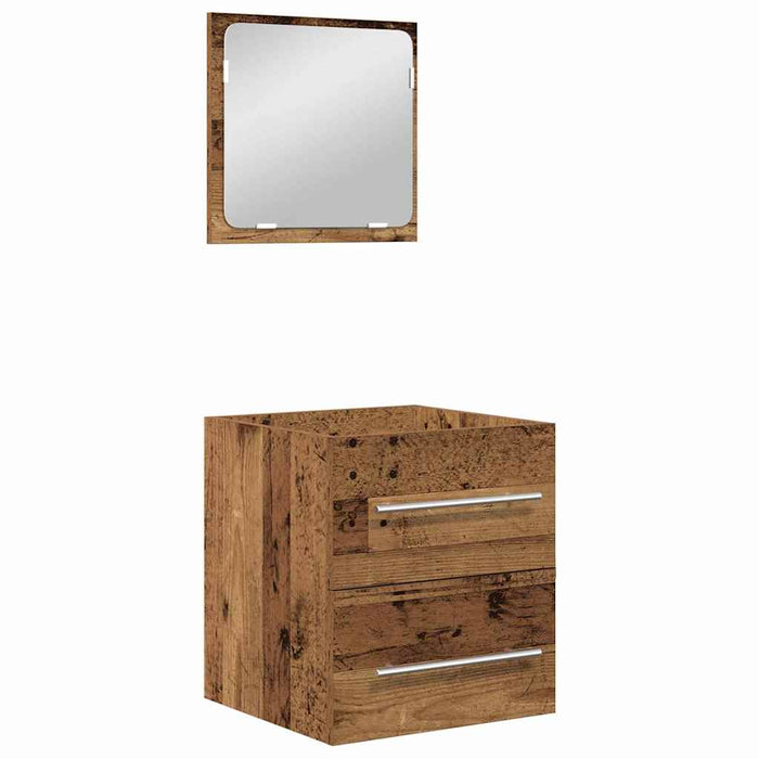 Set de mobilier pentru baie 2 pcs Lemn vechi 41 x 38.5 x 48 cm - WALTI WALTI