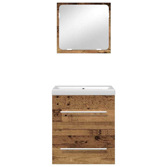 Set de mobilier pentru baie 2 pcs Lemn vechi 41 x 38.5 x 48 cm - WALTI WALTI