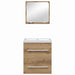 Set de mobilier pentru baie cu sertar 2 pcs Stejar negru - WALTI WALTI