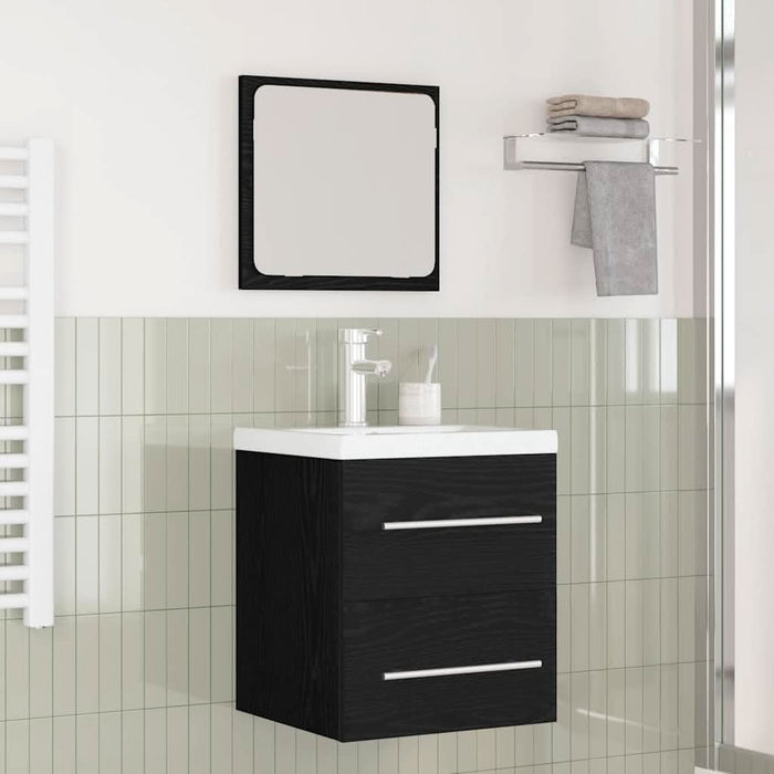 Set de mobilier pentru baie Pe perete 2 pcs stejar artizanal - WALTI WALTI