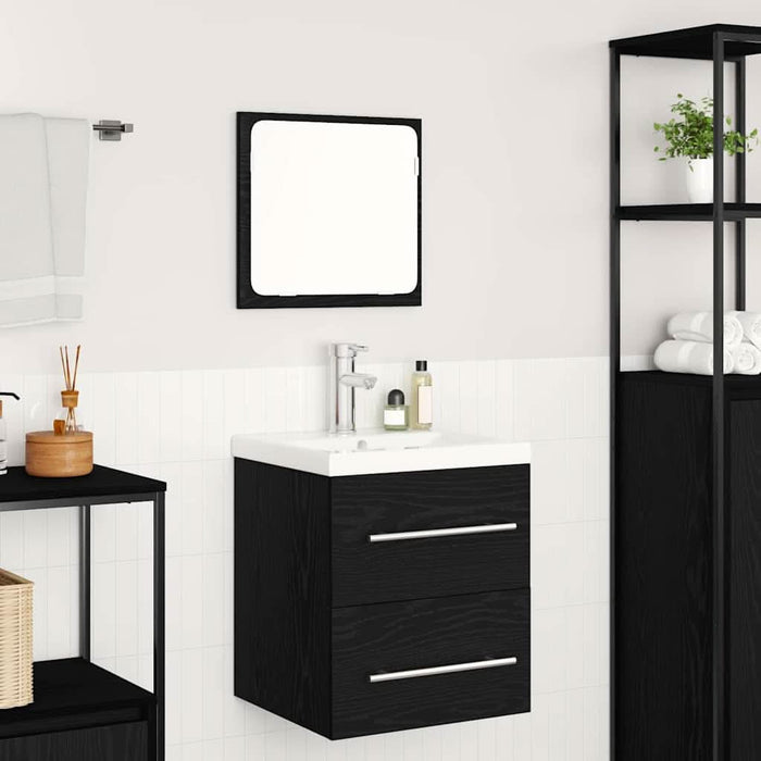 Set de mobilier pentru baie Pe perete 2 pcs stejar artizanal - WALTI WALTI