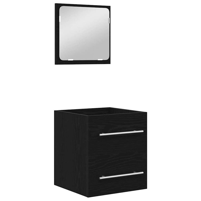 Set de mobilier pentru baie Pe perete 2 pcs stejar artizanal - WALTI WALTI
