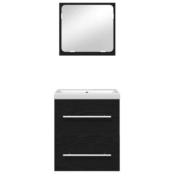 Set de mobilier pentru baie Pe perete 2 pcs stejar artizanal - WALTI WALTI