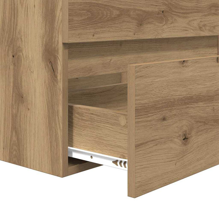 Set de mobilier pentru baie 3 pcs Stejar negru și alb Standard - WALTI WALTI