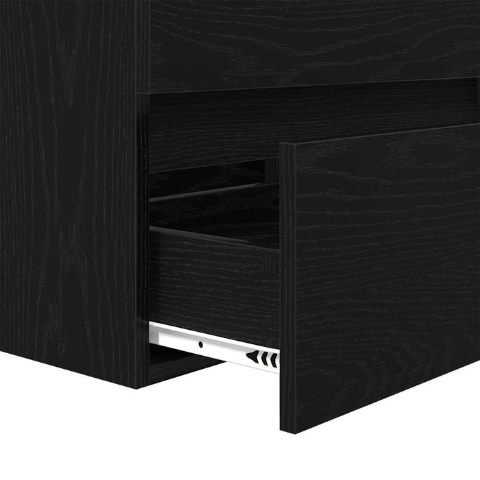 Set de mobilier pentru baie 3 pcs Stejar Artisan și Alb Mediu - WALTI WALTI