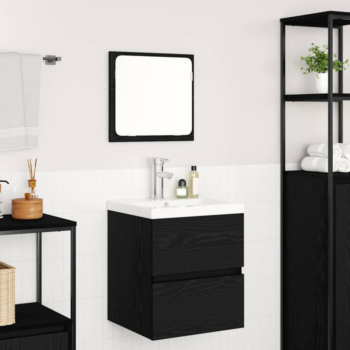 Set de mobilier pentru baie 3 pcs Stejar Artisan și Alb Mediu - WALTI WALTI