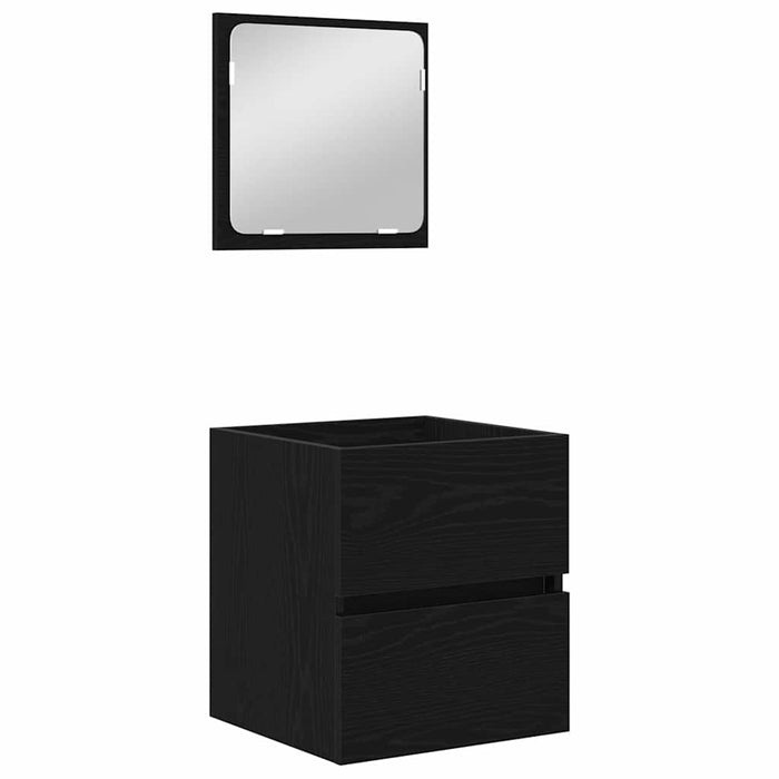 Set de mobilier pentru baie 3 pcs Stejar Artisan și Alb Mediu - WALTI WALTI
