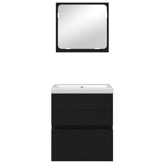 Set de mobilier pentru baie 3 pcs Stejar Artisan și Alb Mediu - WALTI WALTI