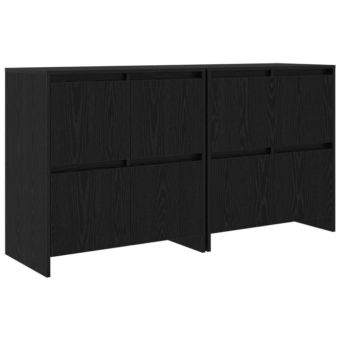 Bufeturi 2 pcs Stejar negru 70 x 41 x 75 cm Lemn compozit WALTI