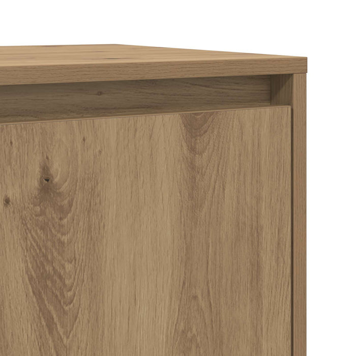 Bufeturi 2 pcs stejar artizanal 70 x 41 x 75 cm Lemn compozit WALTI