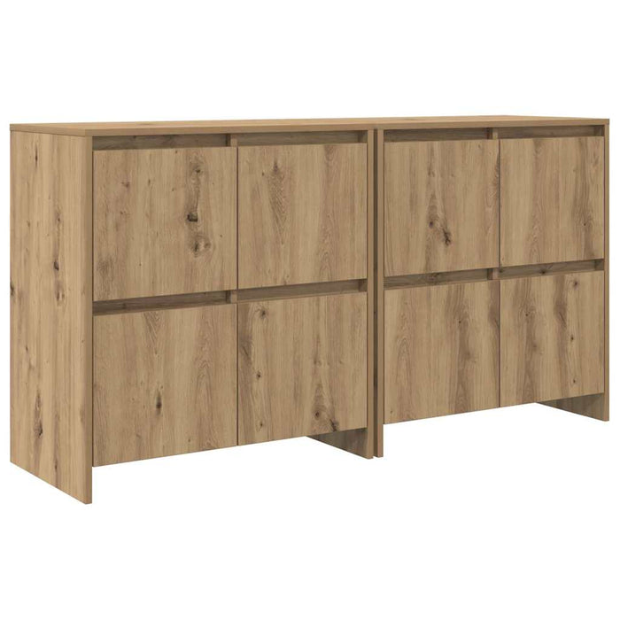 Bufet 2 pcs stejar artizanal 70 x 41 x 75 cm Lemn compozit - WALTI WALTI