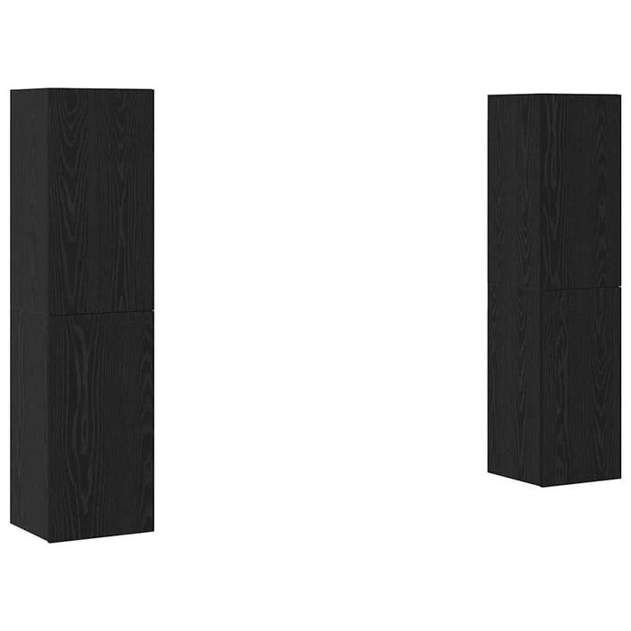Set comodă TV cu raft Pe perete 4 pcs Stejar negru 30.5 x 30 x 60 cm - WALTI WALTI