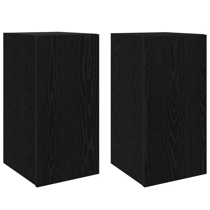 Set comodă TV cu raft Pe perete 4 pcs Stejar negru 30.5 x 30 x 60 cm - WALTI WALTI