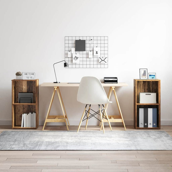 Set comodă TV 2 pcs Lemn Vechi 37 x 35 x 72 cm Lemn compozit - WALTI WALTI