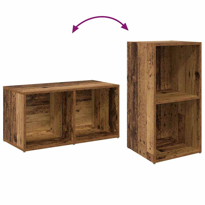 Set comodă TV 2 pcs Lemn Vechi 37 x 35 x 72 cm Lemn compozit - WALTI WALTI