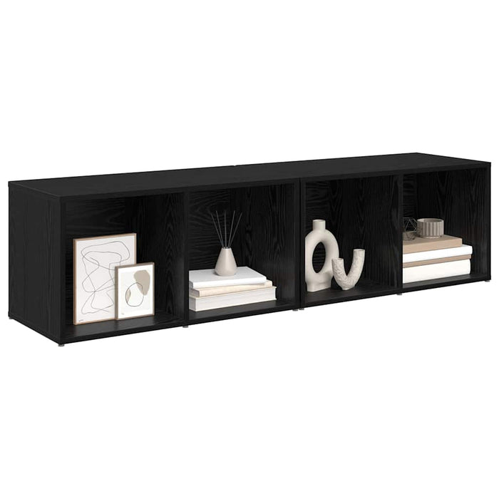 Set comodă TV 2 pcs Stejar Negru 37 x 35 x 72 cm Lemn compozit - WALTI WALTI