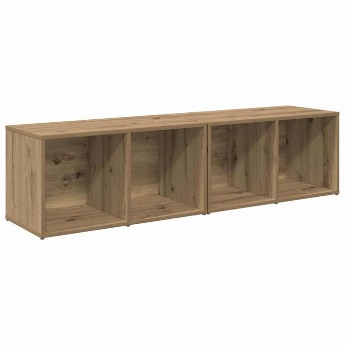 Set comodă TV Pe perete 2 pcs Stejar Artizanal 37 x 35 x 72 cm - WALTI WALTI