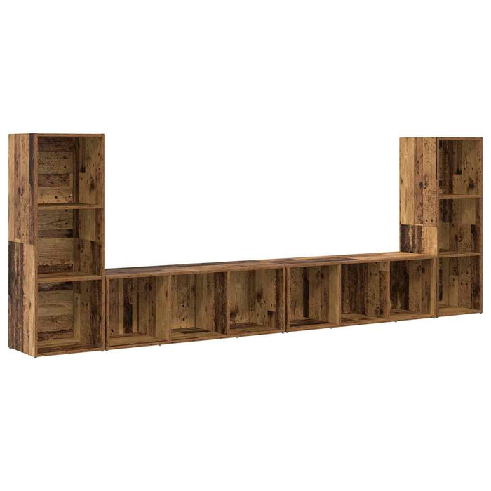 Cabinet TV 4 pcs Lemn vechi 37 x 35 x 107.5 cm Lemn stratificat - WALTI WALTI