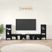 Set comodă TV Pe perete 4 pcs Stejar Negru 37 x 35 x 107,5 cm - WALTI WALTI