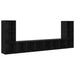 Set comodă TV Pe perete 4 pcs Stejar Negru 37 x 35 x 107,5 cm - WALTI WALTI