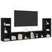 Set comodă TV Pe perete 4 pcs Stejar Negru 37 x 35 x 107,5 cm - WALTI WALTI
