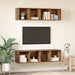 Set comodă TV 2 pcs Lemn vechi 37 x 37 x 142.5 cm Lemn compozit - WALTI WALTI