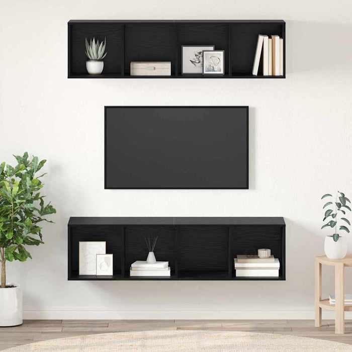 Set comodă TV 2 pcs Stejar negru 37 x 37 x 142.5 cm - WALTI WALTI